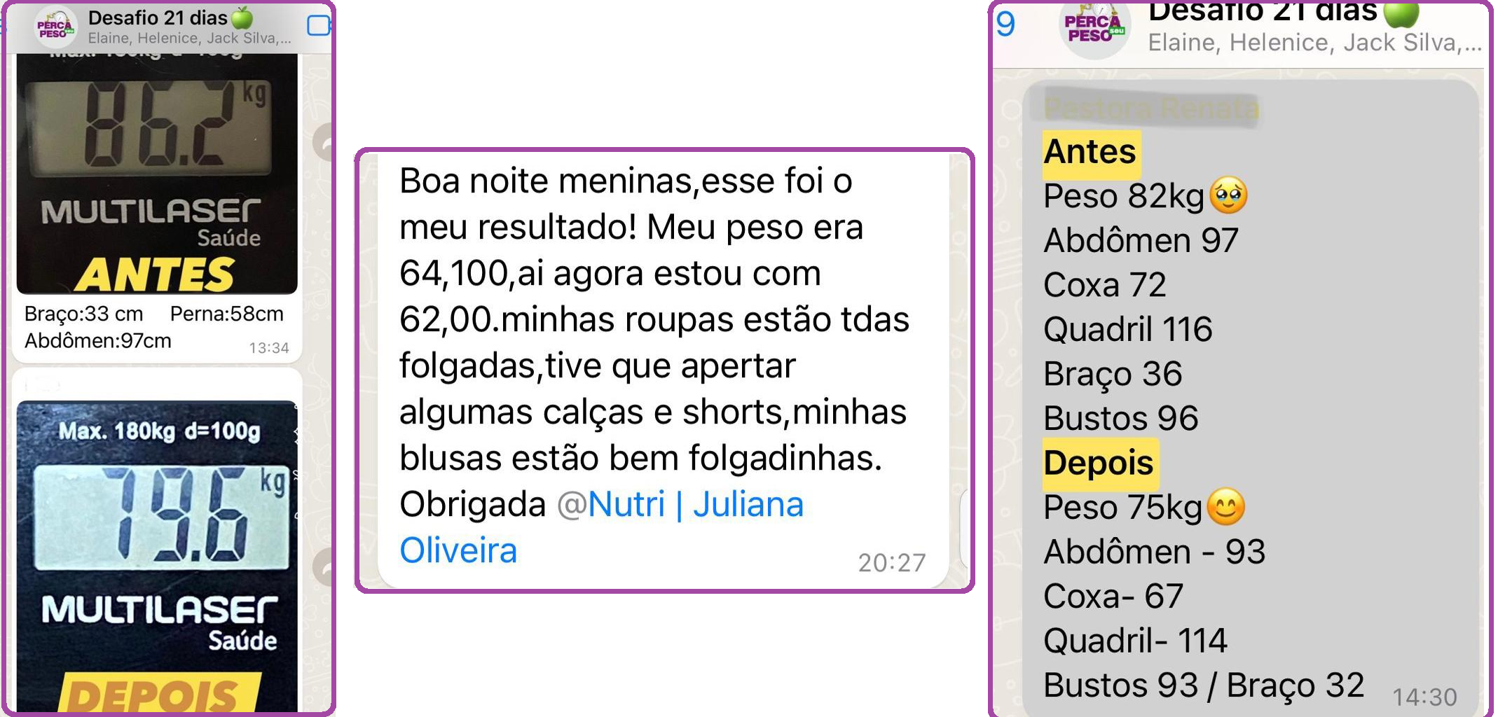 Feedback de pacientes de Juliana Oliveira